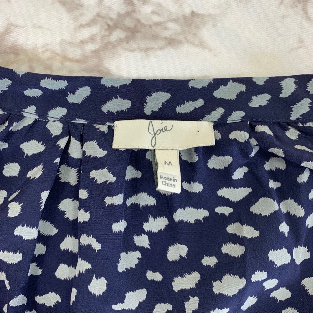 Joie Madera Split Neck Button Down Silk Blouse - image 7